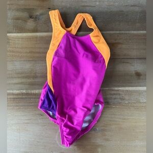 Kids Swim One Piece Pink and Orange